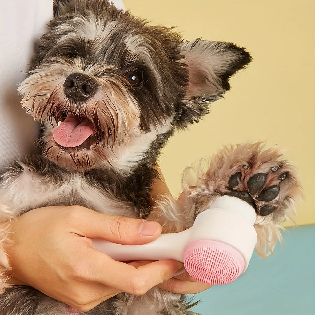 Silikon Pfoten-Reinigungsbürste für Hunde – Massage & Pflege